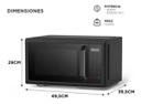 Microondas Digital Atma 28l Con Grill Negro Matdgb28uap