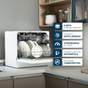 Lavavajillas Philco 5 Cubiertos Phlj05 Auto Limpieza Blanco