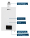 Calefón Philco Phca14b Inverter 14/l Min Blanco Tiro Forzado