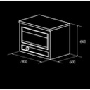 HORNO A GAS SEMI INDUSTRIAL TST LUXE PUERTA VIDRIO 482/90