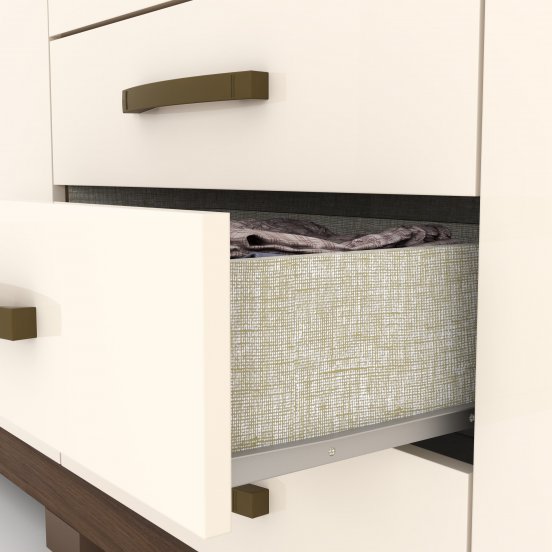 ROPERO HENN CAJU DA135-127 4 PUERTAS NATURAL/BLANCO