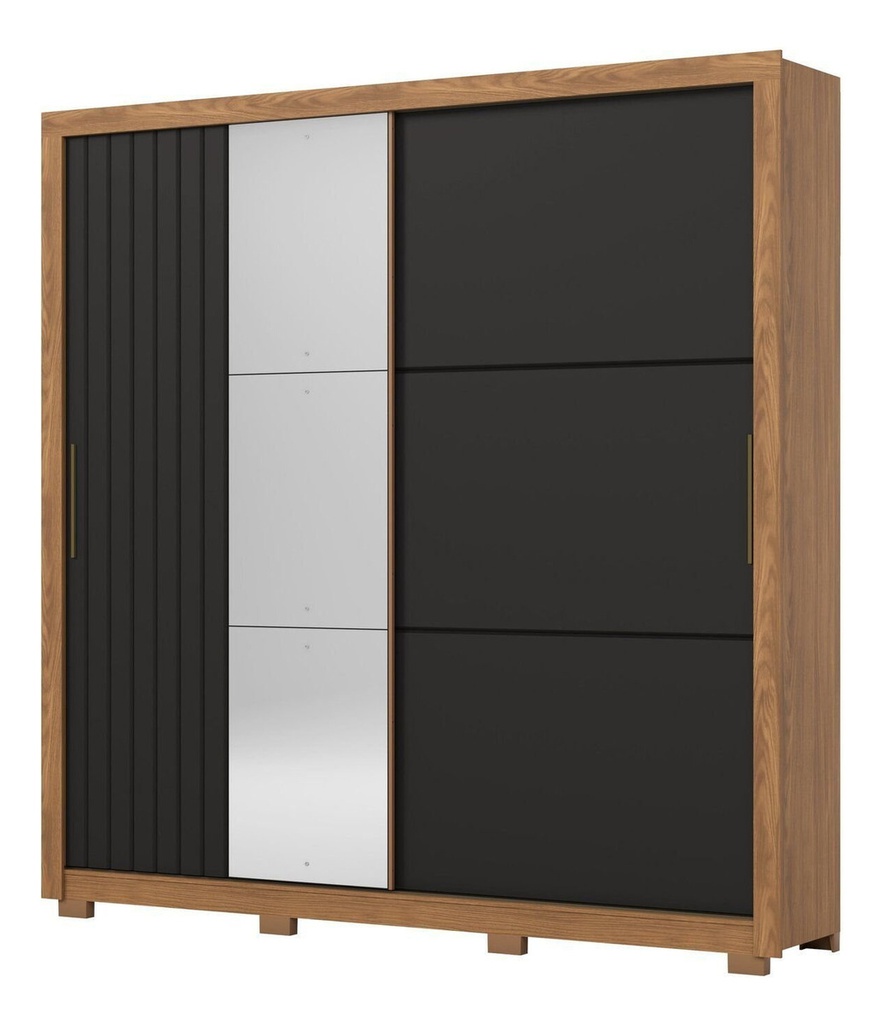 Ropero Henn Vasti D339-215 2 Puertas Natural/negro