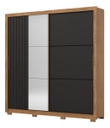 Ropero Henn Vasti D339-215 2 Puertas Natural/negro