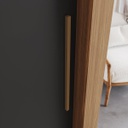Ropero Henn Vasti D339-215 2 Puertas Natural/negro