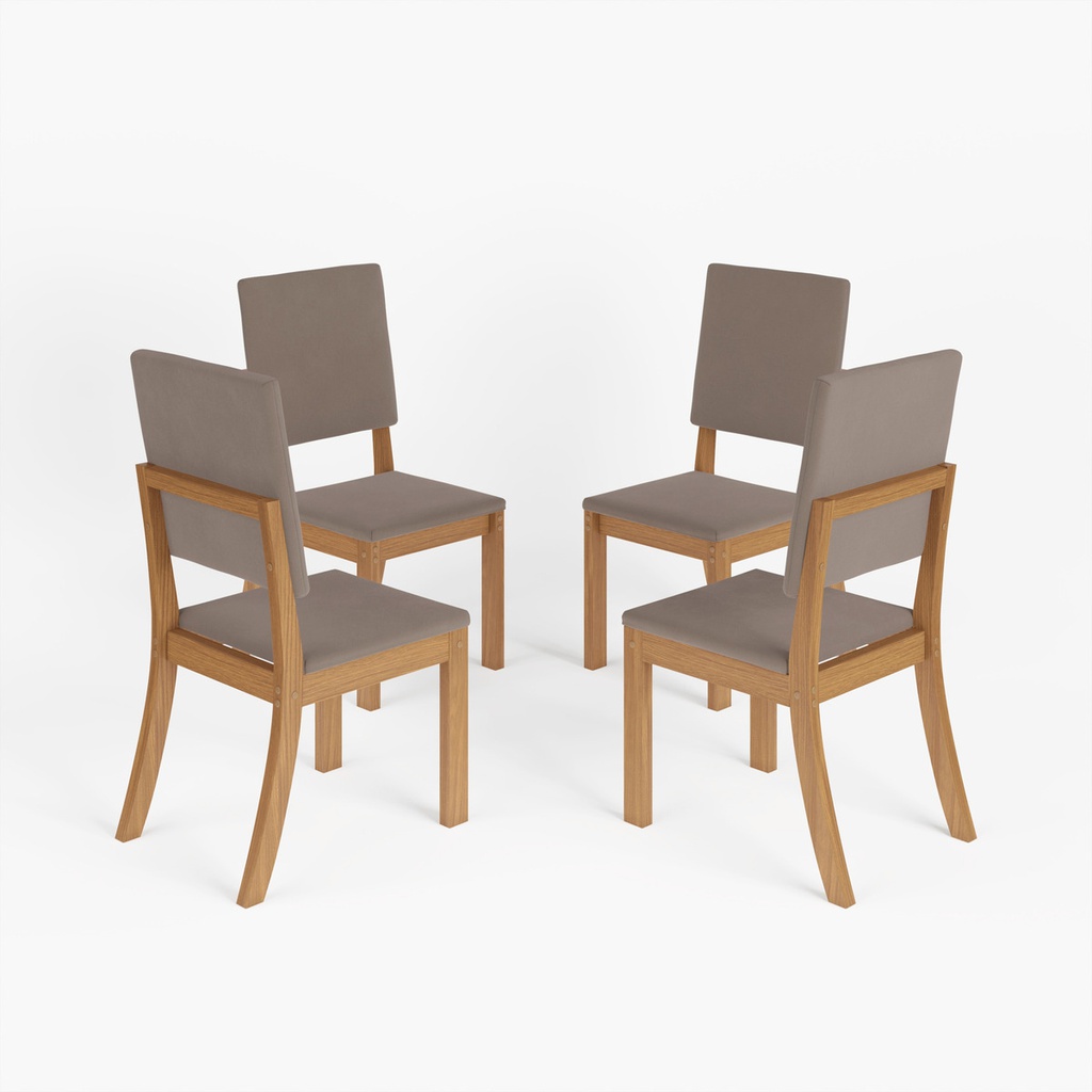 Silla Henn Milla X4 Sec35-510 Natural Marron Almendra