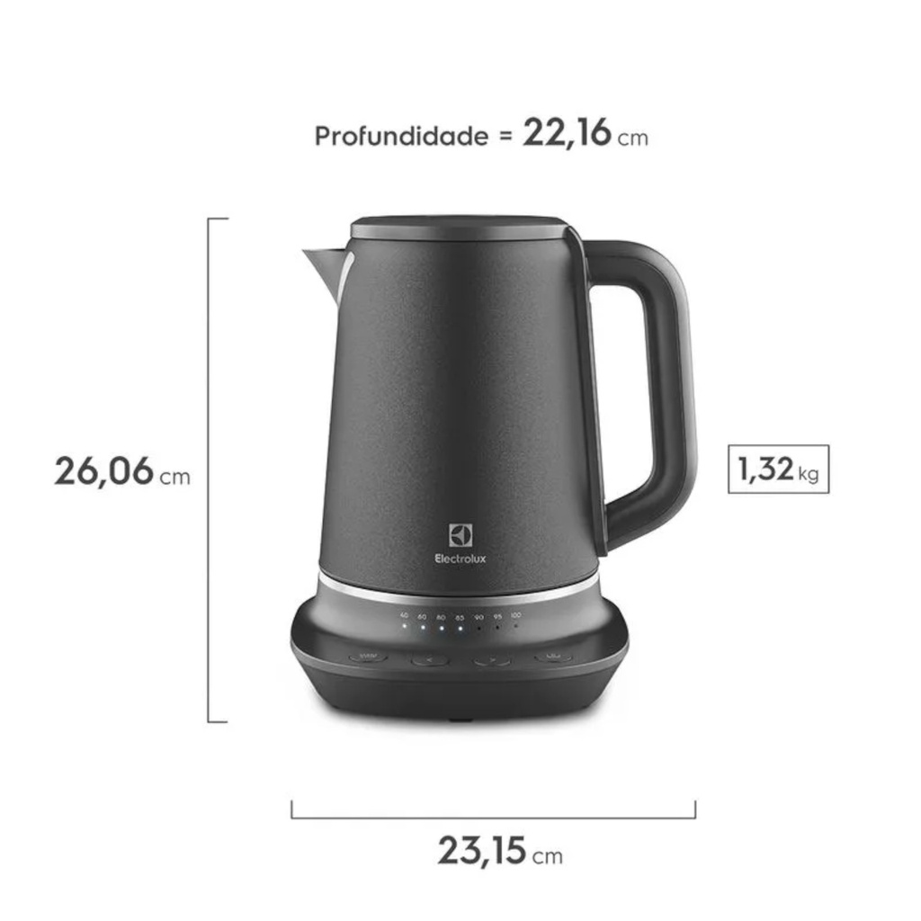 PAVA ELECTRICA ELECTROLUX EKP70 EXPERT 1.7 L NEGRA
