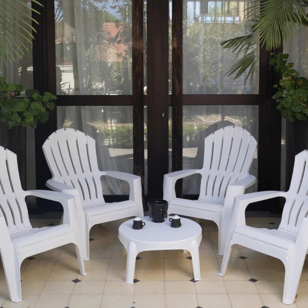 MESA GARDEN LIFE PUKET F435000 REDONDA BLANCA