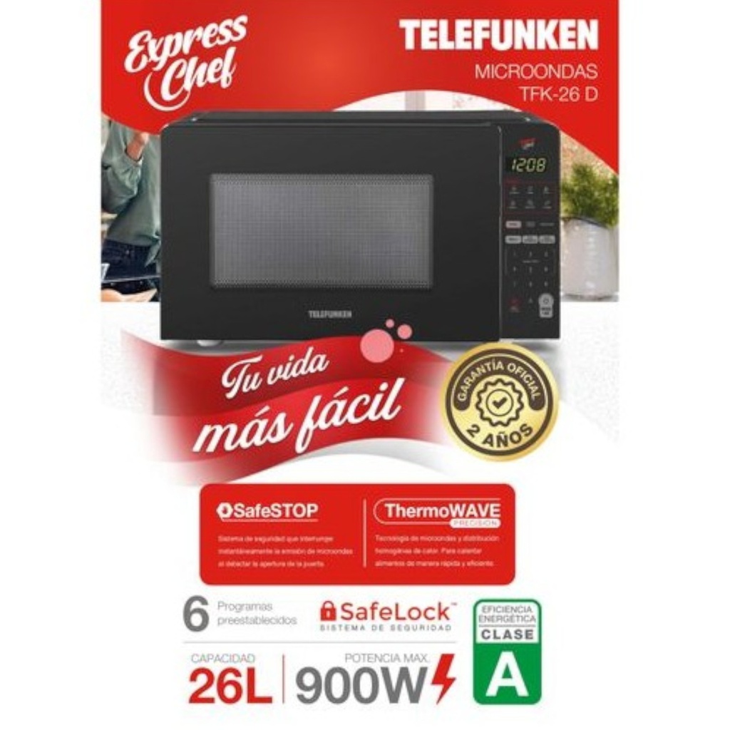 MICROONDAS TELEFUNKEN TFK-26 DIGITAL 26 L