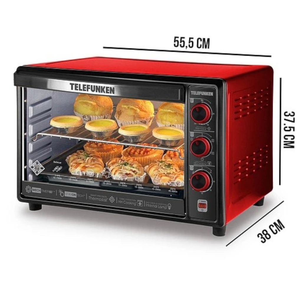 HORNO ELECTRICO TELEFUNKEN TF-E650C 60 LITROS