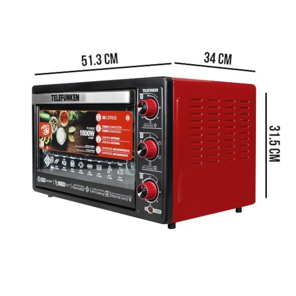 HORNO ELECTRICO TELEFUNKEN TF-E400C 40 LITROS