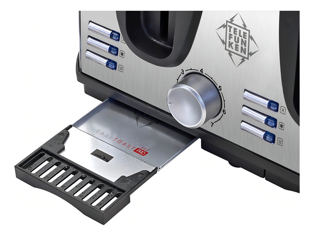 Tostadora Telefunken Easytoast - Pro Acero 4 Rebanadas