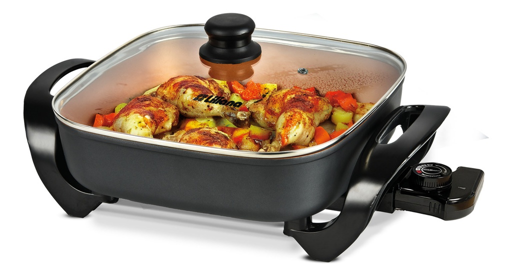 Parrilla Eléctrica Liliana Ak910 Color Negra Fullcook
