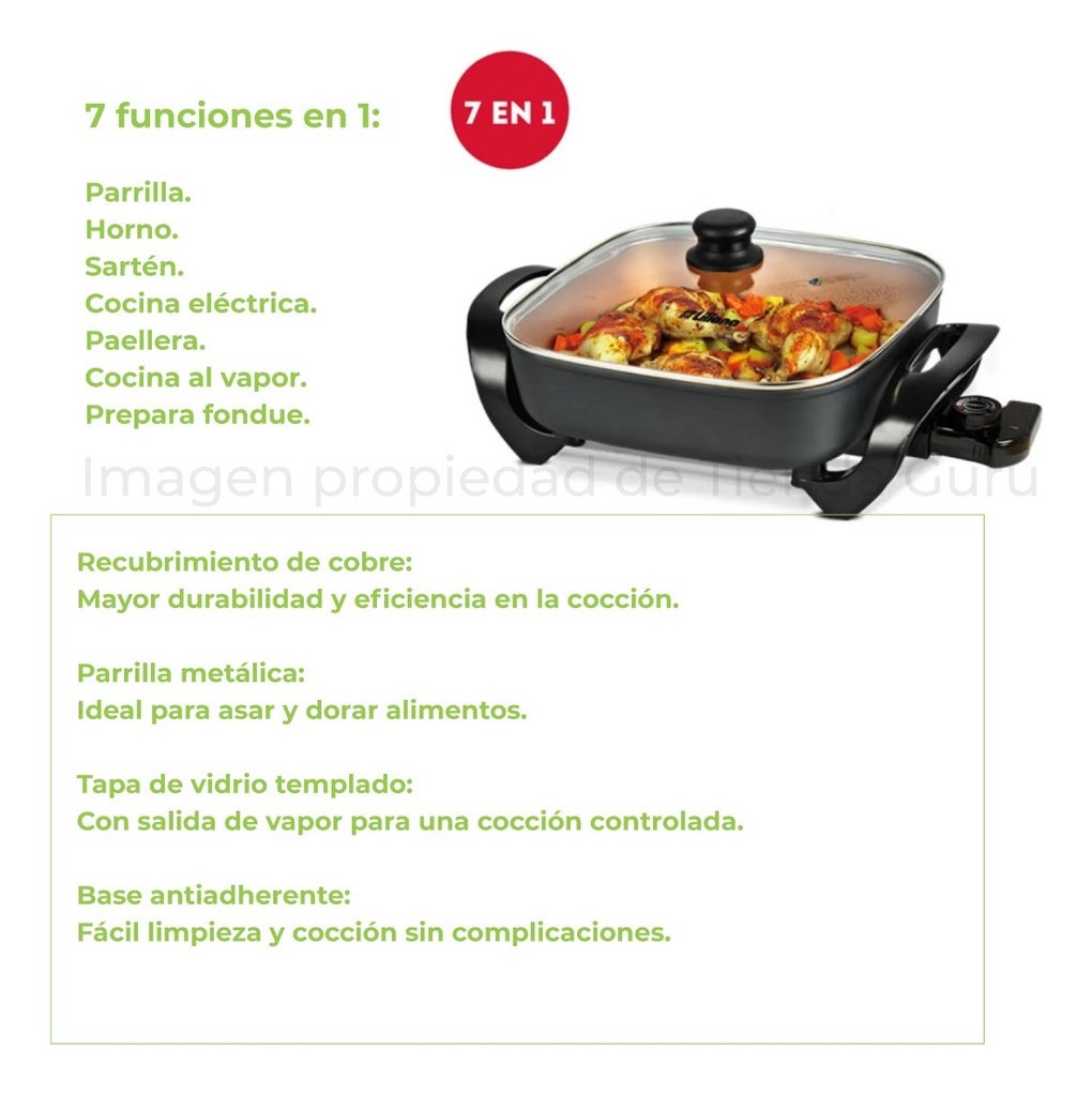 Parrilla Eléctrica Liliana Ak910 Color Negra Fullcook