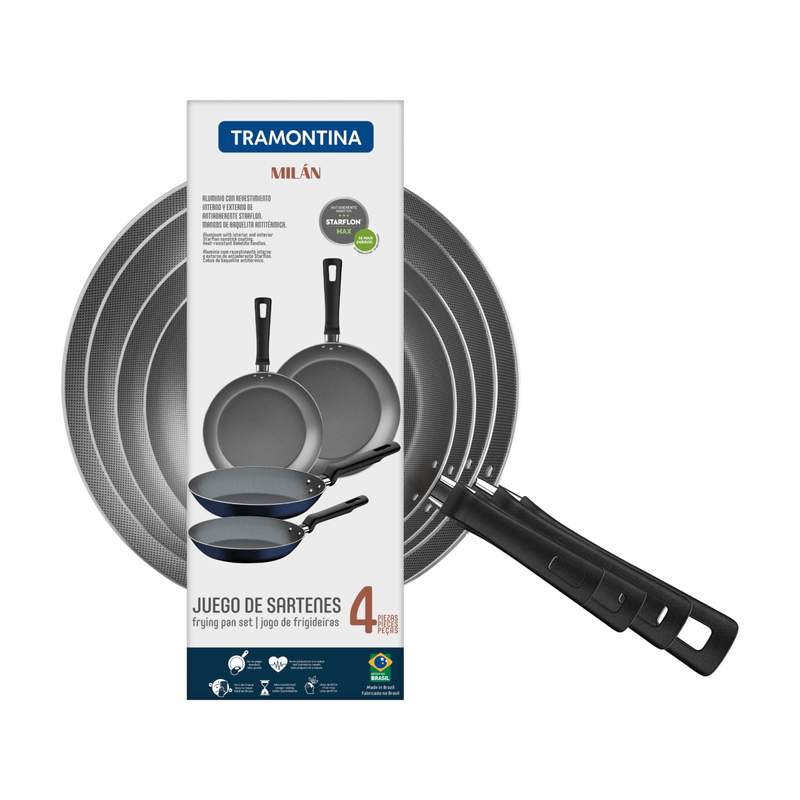 JUEGO DE SARTENES TRAMONTINA MILAN 27899/137 4 pza
