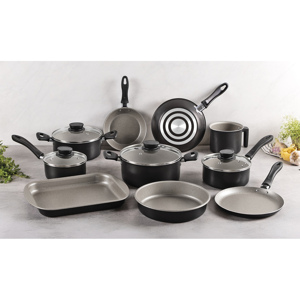 BATERIA DE COCINA TRAMONTINA LINZ 28299/007 10 PZAS GRAFITO