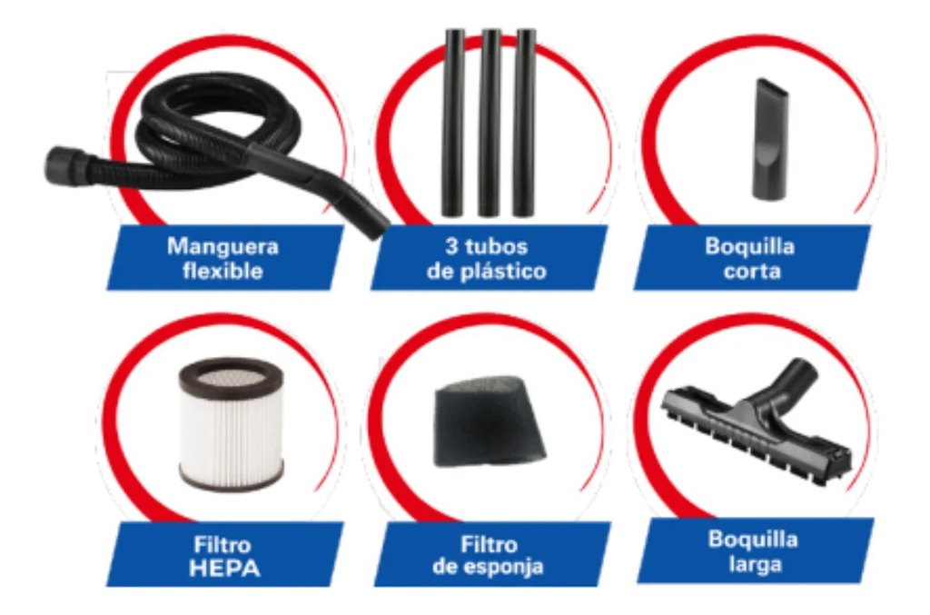 ASPIRADORA KALYDON TACHO METAL 40 LT 1300W