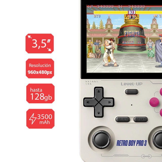 CONSOLA PORTATIL LEVELUP RETRO BOY PRO 3 128GB
