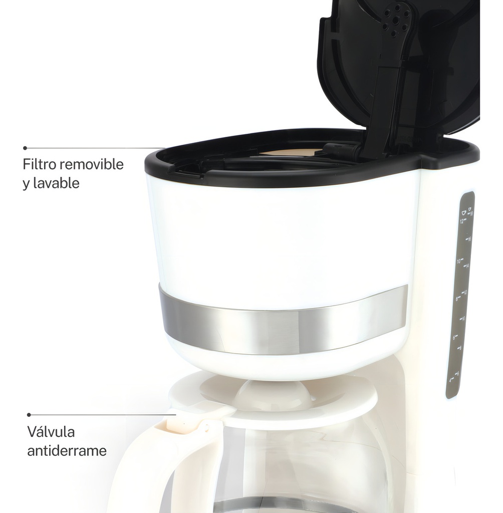 Cafetera De Filtro Smart-tek Cm-620 1.5l