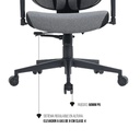 SILLA GAMER LEVEL UP ZEUS PRO GRIS ADAPTACION LUMBAR