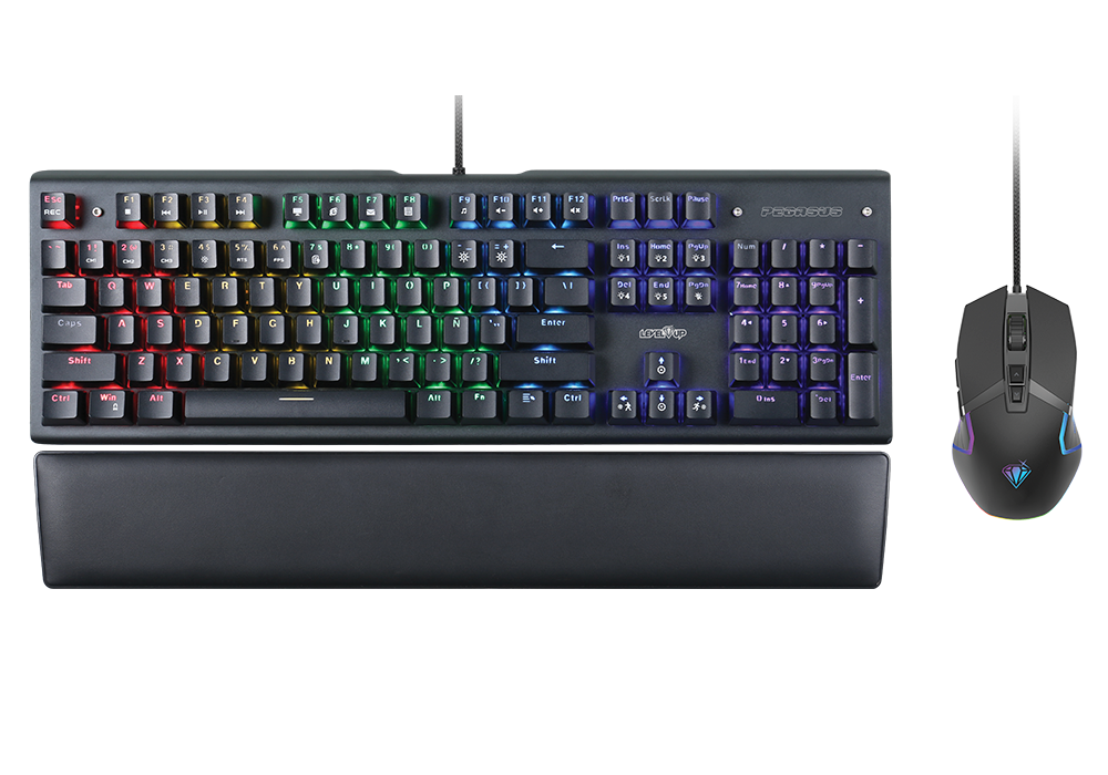 TECLADO + MOUSE LEVEL UP PEGASUS GAMER