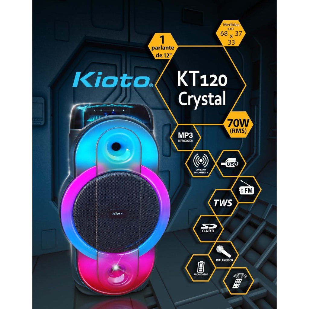 PARLANTE KIOTO KT120 CRYSTAL