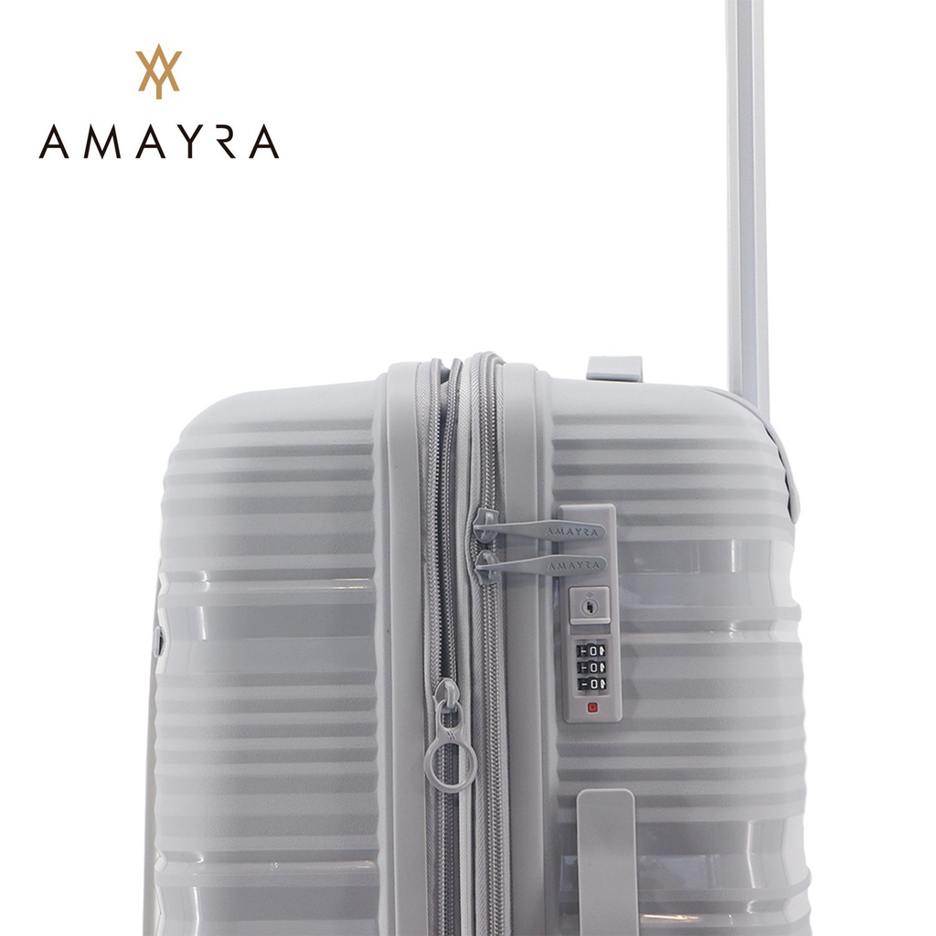 VALIJA AMAYRA 24" 67.8014G PP GRIS 4 RUEDAS 360