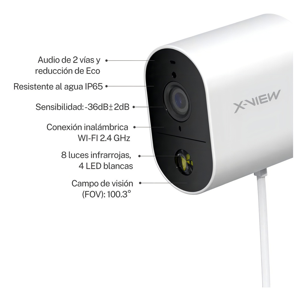 Cámara De Seguridad Wifi X-view Exterior Audio 3mp Ip65