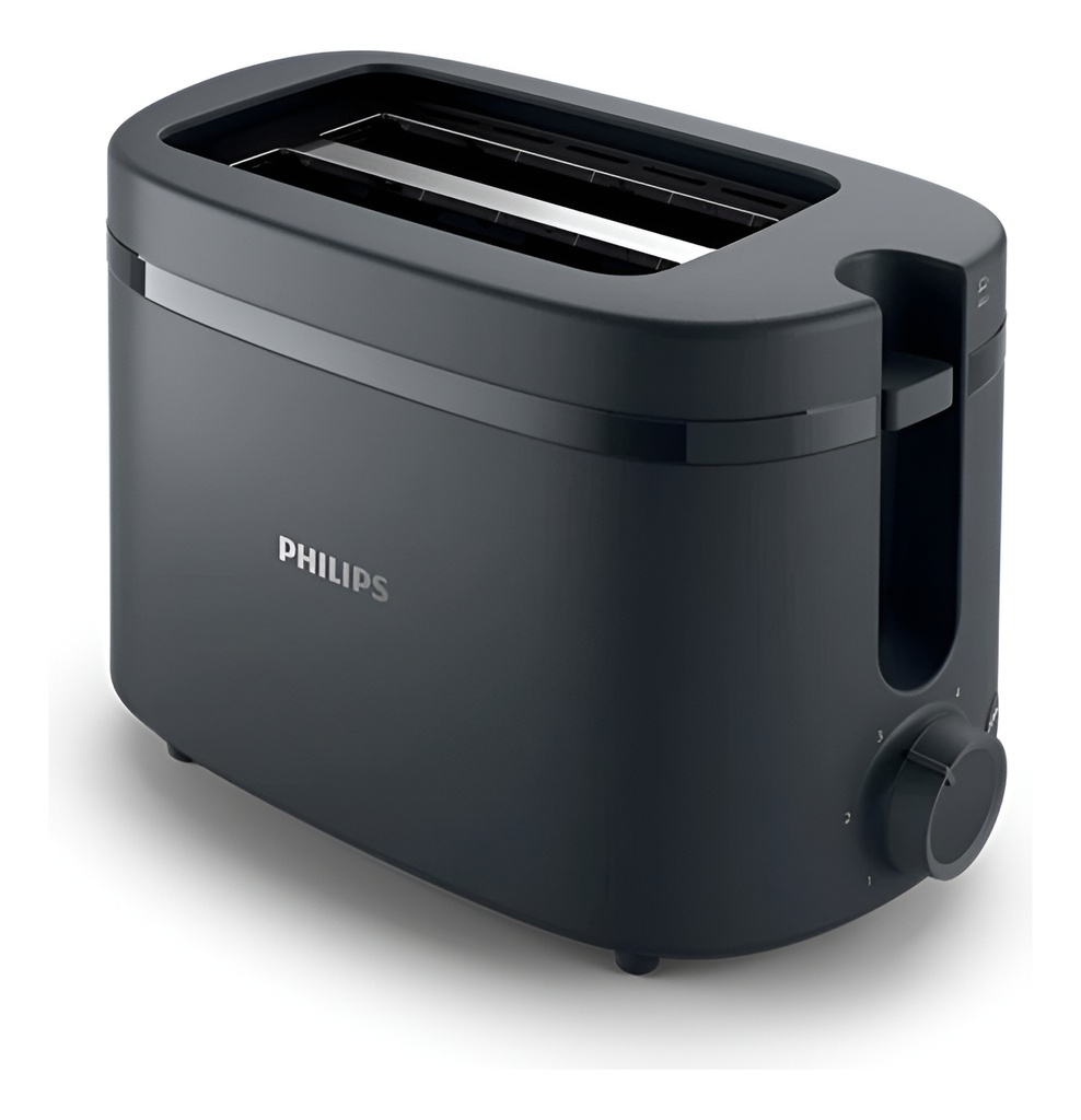 Tostadora Eléctrica Philips 650w 2 Panes 6 Niveles Negro