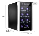 Cava De Vino Electrolux Erw085xamb 8 Botellas Negro