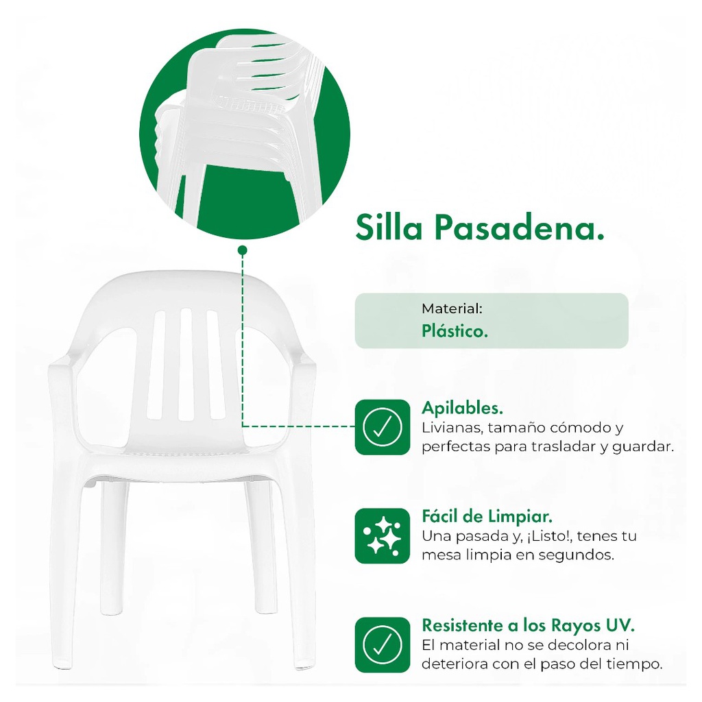SILLON GARDEN LIFE PASADENA BLANCO 15263 F860000