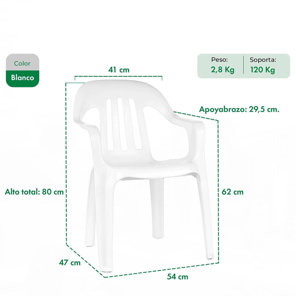 SILLON GARDEN LIFE PASADENA BLANCO 15263 F860000