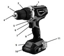 TALADRO PERCUTOR DOWEN PAGIO 9993121 A BATERIA 13MM 18V FLEX ONE