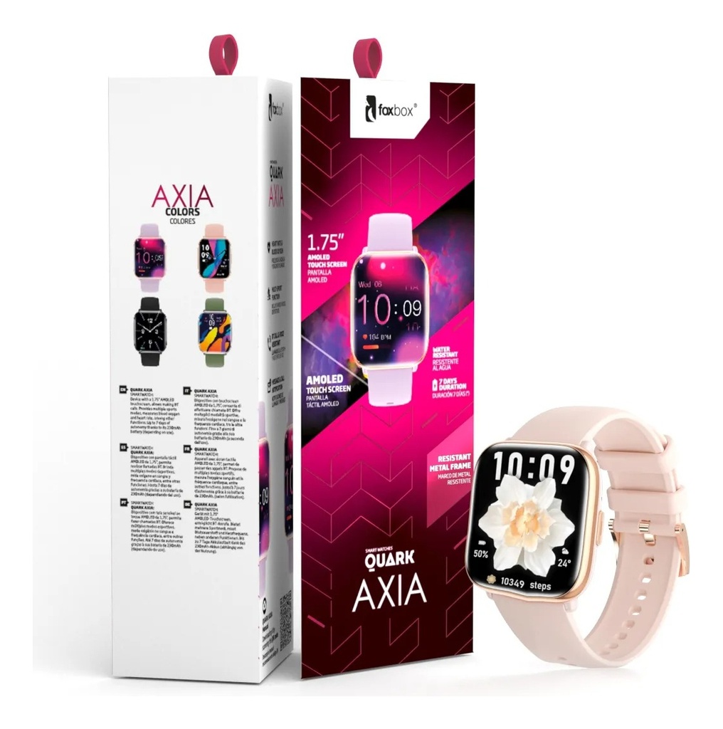 Reloj Smartwatch Foxbox Quark Axia Rosa Fbx-axbx-100 Rosa Claro Rosa Claro Rosa Claro
