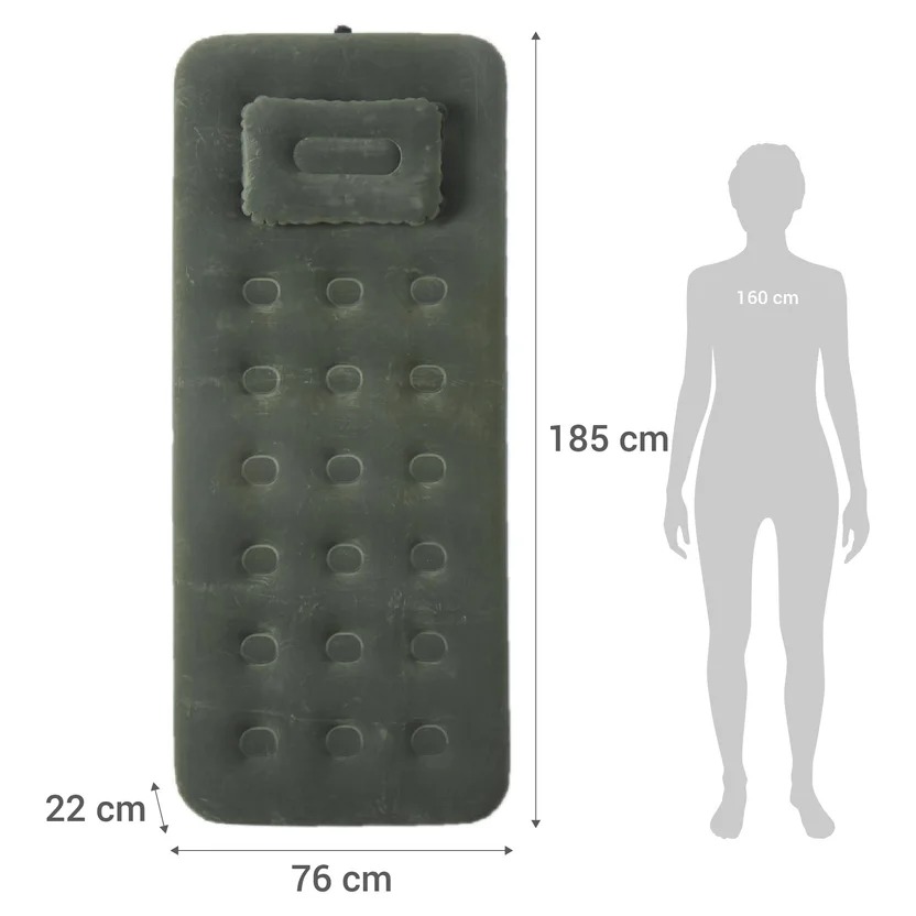 SET COLCHON INFLABLE KLIMBER 14719 + BOMBA + 2 ALMOHADAS