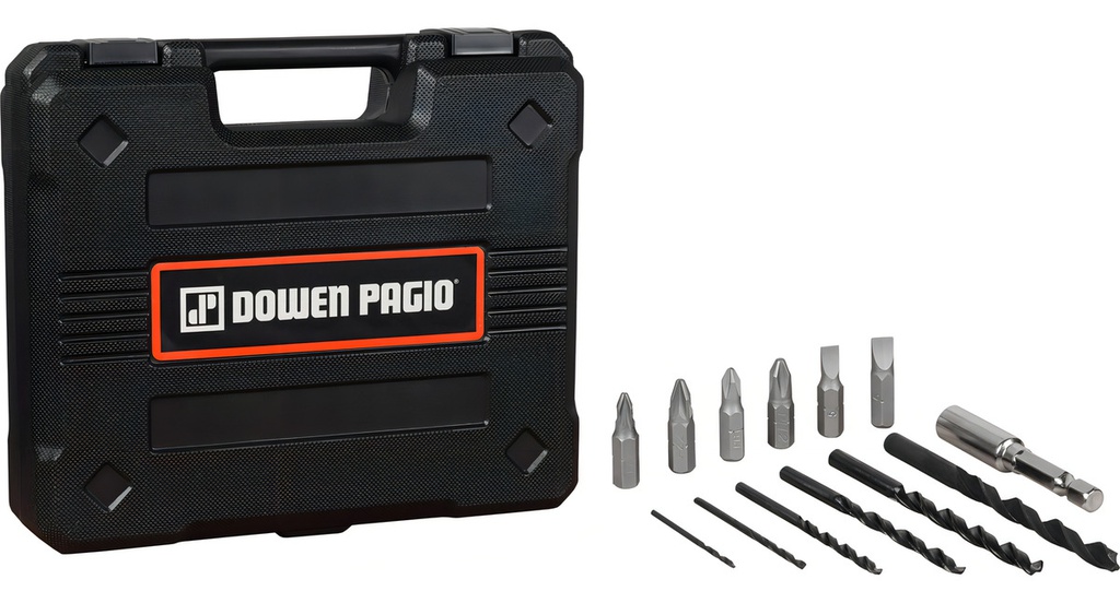 Taladro Percutor Inalámbrico 10mm Dowen Pagio Con Maletin Naranja 50/60