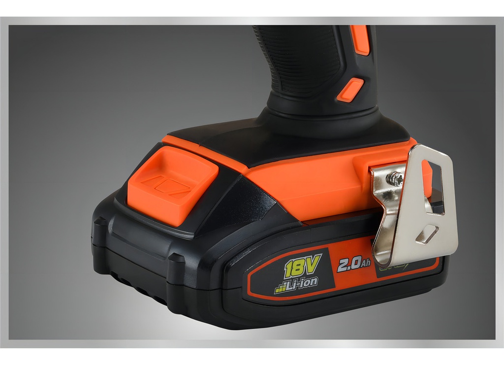 Taladro Atornillador Bateria 13mm 18v Dowen Pagio 9993120 Naranja 50 Hz