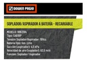 Soplador Aspirador A Batería 18v Dowen Pagio 9993194