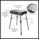 Parrilla Eléctrica Criollo Kanji De 2000w Con 6 Temperaturas Negro