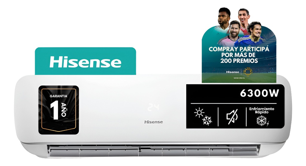 Aire Acondicionado Hisense As22hr4sxtkg00n 6300w Frío Calor Blanco