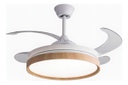 Ventilador De Techo Star Trak Stvt42-ba Retractil Bambú 1.1 M Madera Transparente Acrlico 4