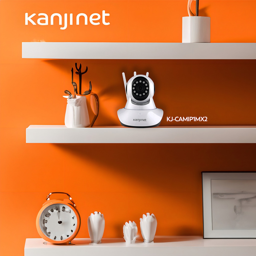 Cámara Kanji Camip1mx2 Smart Ip 3antenas Wifi 720hd Blanco - Blanco