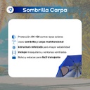 Sombrilla Carpa Reforzada Waggs Somb04 Bolso Roja - Rojo - Liso