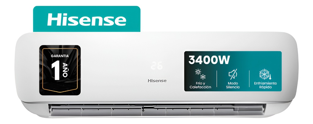 Aire Acondicionado Hisense Split 3400w F/c As12hr4svrkg03p - Blanco
