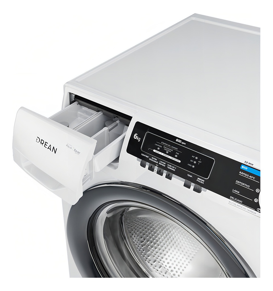Lavarropas Drean Lfdr0608lb 6kg Carga Frontal Blanco - Blanco