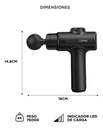 Pistola Masajeadora Gadnic Msj172 Recargable 6 Niveles - Negro
