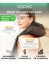 Masajeador Cervical Y Lumbar Gadnic 8 Rodillos Bidireccional - Negro