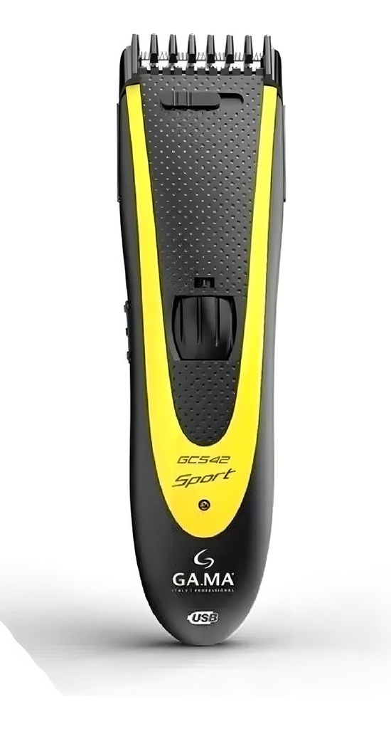 Cortadora De Cabello Ga.ma Gc 542 Sport Inalambrica Negro Con Amarillo