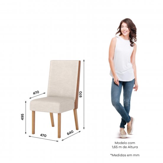 SILLA HENN ANNE X2 S33-531 NATURAL CORANO/LINO
