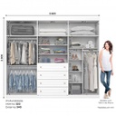ROPERO HENN AMERICANO D205-05 6 PUERTAS BLANCO