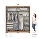 ROPERO HENN VERG D239-166 2 PUERTAS NATURAL/GRIS